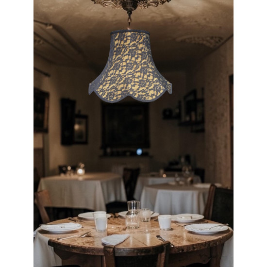 Gold and Black Lace Modern Fabric Lampshades