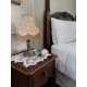Gold and Cream Lace Fabric Lampshades