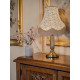 Gold and Cream Lace Fabric Lampshades