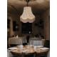 Gold and Cream Lace Fabric Lampshades