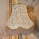 Gold and Cream Lace Fabric Lampshades