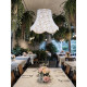 Gold and Cream Lace Modern Fabric Lampshades
