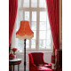 Gold and Red Lace Fabric Lampshades