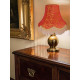 Gold and Red Lace Fabric Lampshades