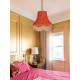 Gold and Red Lace Fabric Lampshades