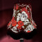 Gothic Skulls and Roses Black Fabric Lampshades