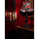 Gothic Skulls and Roses Black Tasseled Fabric Lampshades