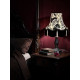 Gothic Skulls and Roses White Tasseled Fabric Lampshades