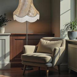 Moroccan Inca Silver Fabric Lampshades