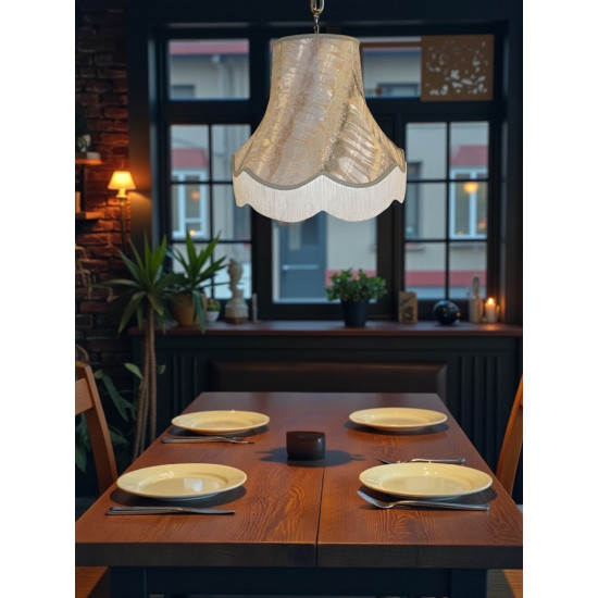 Moroccan Inca Silver Fabric Lampshades