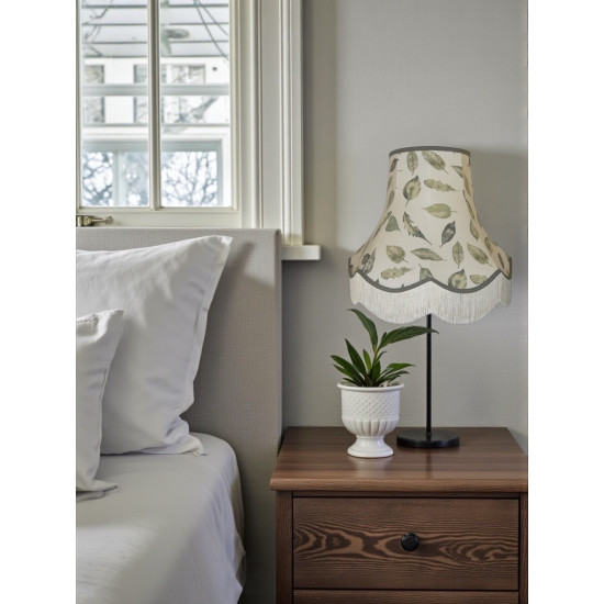 Autumn Leaf Fabric Scalloped Lampshades