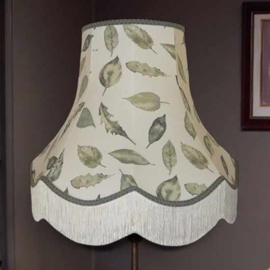Autumn Leaf Fabric Scalloped Lampshades Autumn Leaf Fabric Scalloped Lampshades
