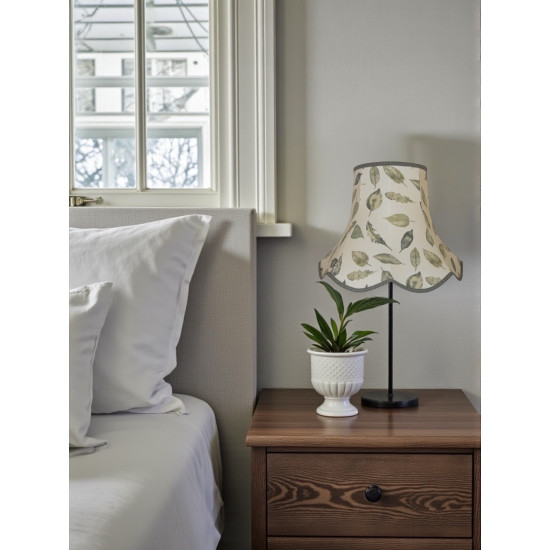 Autumn Leaf Modern Scalloped Fabric Lampshades