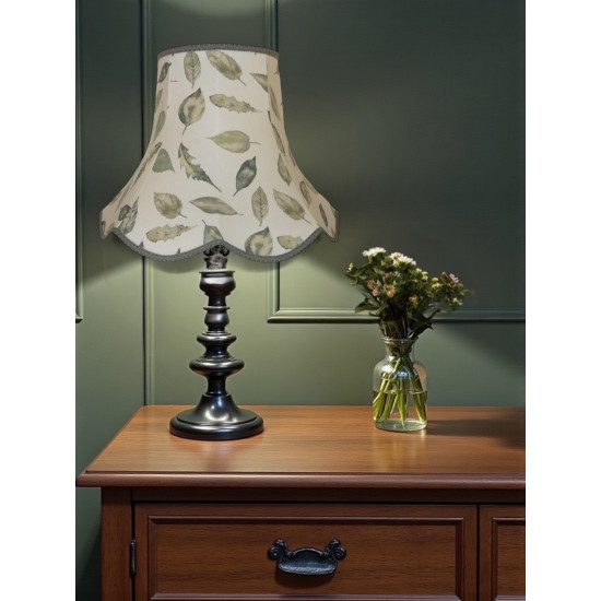 Autumn Leaf Modern Scalloped Fabric Lampshades