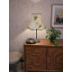 Cactus Taupe Modern Fabric Scalloped Lampshades
