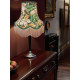 Green Tropical Palm Leaf Fabric Scalloped Bottom Lampshade