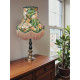 Green Tropical Palm Leaf Fabric Scalloped Bottom Lampshade