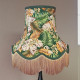 Green Tropical Palm Leaf Fabric Scalloped Bottom Lampshade Green Tropical Palm Leaf Fabric Scalloped Bottom Lampshade