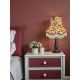 Cedar Cinnamon Fabric Scalloped Lampshades