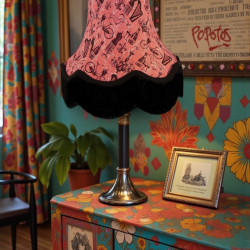 Pink Antique Fabric Lampshades