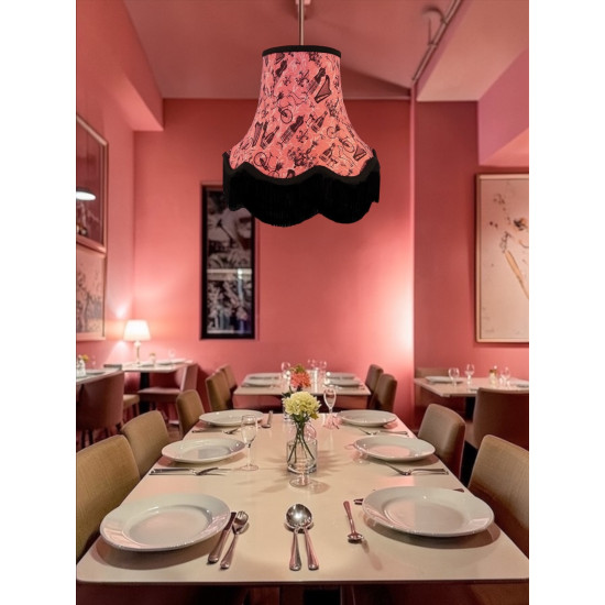 Pink Antique Fabric Lampshades