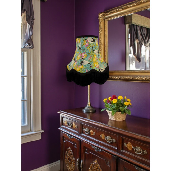 Oriental Crane Bird Fabric Lampshades