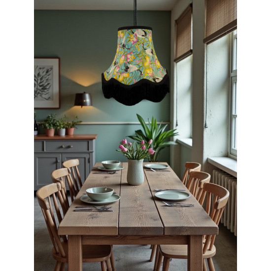 Oriental Crane Bird Fabric Lampshades