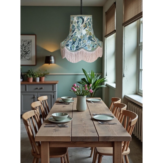 Porter and Stone Mardi Gras Sage Lampshade