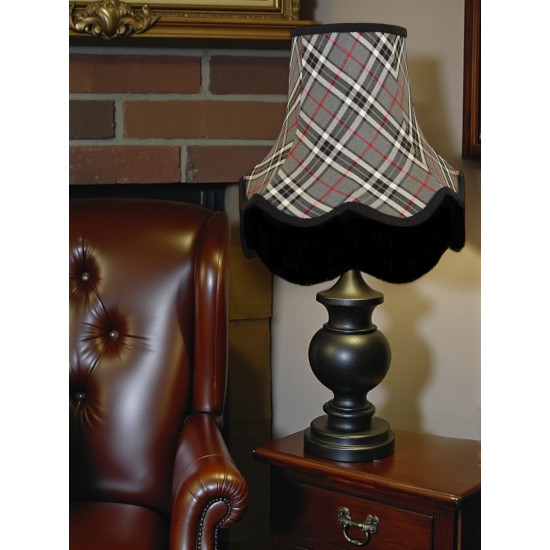 Grey and Black Tartan Fabric Lampshades