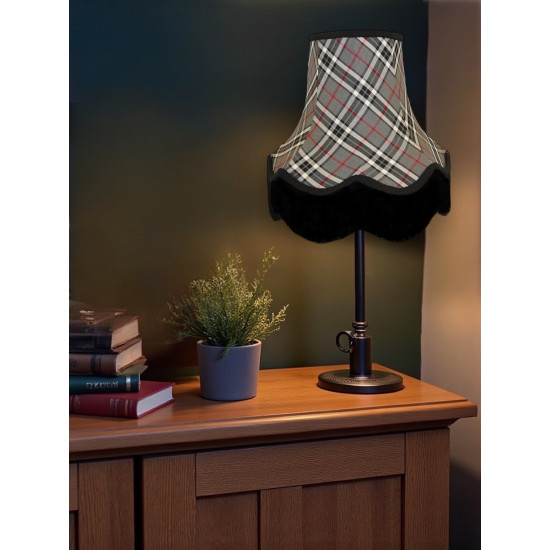 Grey and Black Tartan Fabric Lampshades
