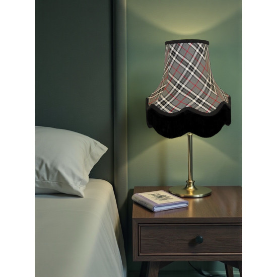 Grey and Black Tartan Fabric Lampshades