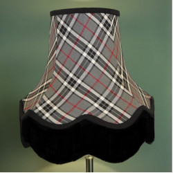 Grey and Black Tartan Fabric Lampshades