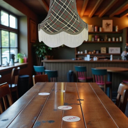 Grey Tartan Fabric Lampshades