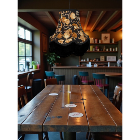 Pocket Watch Black Fabric Lampshades