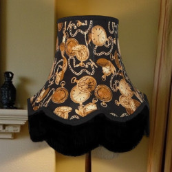 Pocket Watch Black Fabric Lampshades