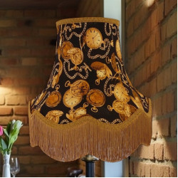 Pocket Watch Gold Fabric Lampshades