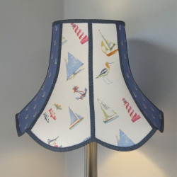 Padstow Blue Nautical Anchor Panel Modern Lampshade