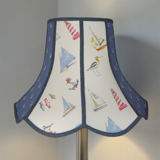 Padstow Blue Nautical Anchor Panel Modern Lampshade