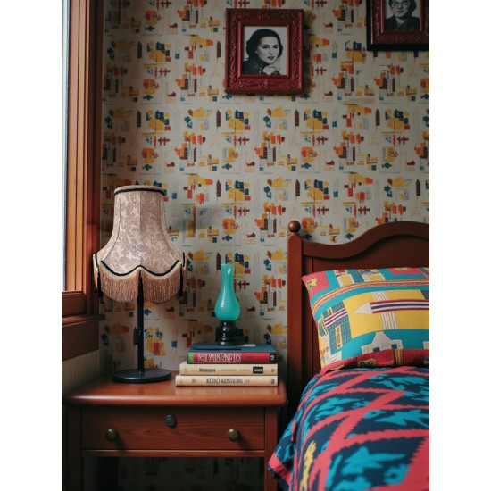 Paisley Jacquard Antique Gold and Black Lampshade