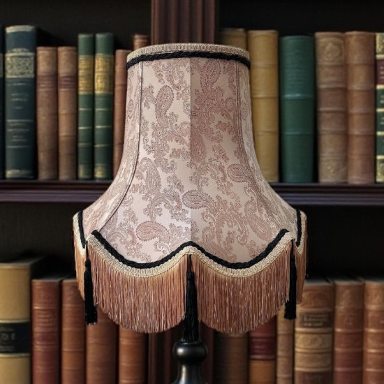 Paisley Jacquard Antique Gold and Black Lampshade