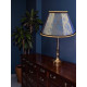 Paisley Jacquard Aqua Blue and Black Fabric Tapered Empire Lampshade