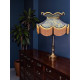 Paisley Jacquard Aqua Blue and Black Victorian Lampshade