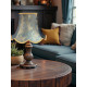 Paisley Jacquard Aqua Blue and Gold Modern Lampshade