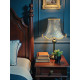 Paisley Jacquard Aqua Blue and Gold Modern Lampshade