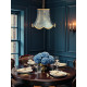 Paisley Jacquard Aqua Blue and Gold Modern Lampshade