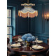 Paisley Jacquard Aqua Blue Victorian Lampshade