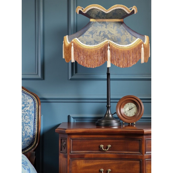 Paisley Jacquard Aqua Blue Victorian Lampshade