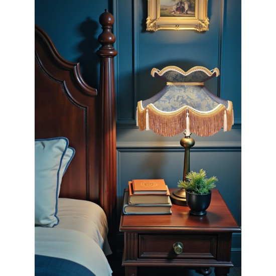 Paisley Jacquard Aqua Blue Victorian Lampshade