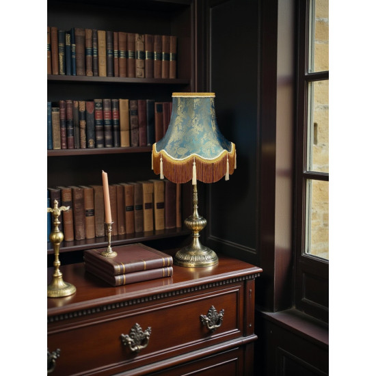 Paisley Jacquard Aqua Blue Lampshade