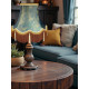 Paisley Jacquard Aqua Blue and Cream Lampshade